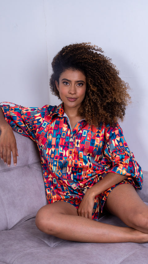 Pijama para Mujer en satín - Diamante Nocturno