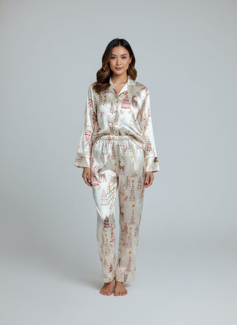 Pijama para Mujer en satín - Encanto Navideño 🎄 Edición Limitada