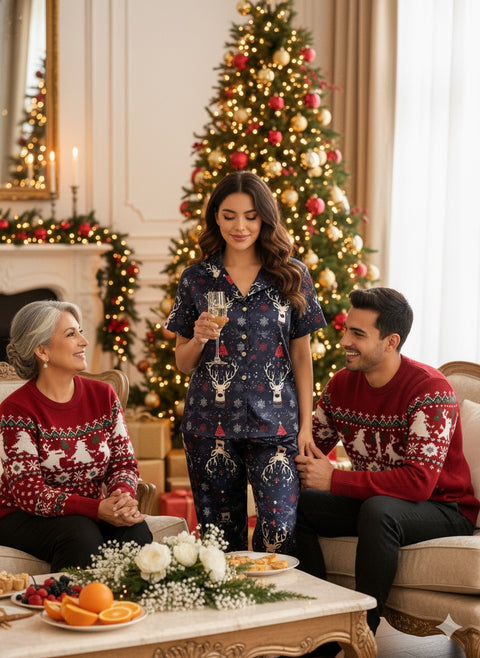 Pijama para Mujer en satín - Eterna Navidad 🎄 Edición Limitada