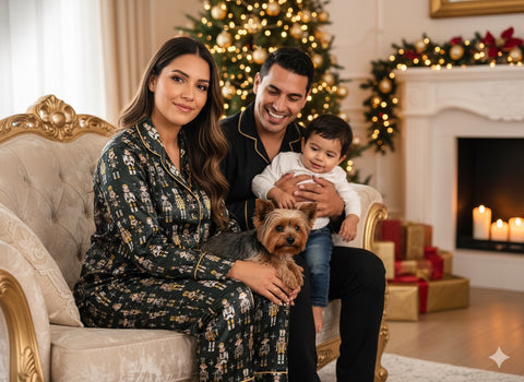 Pijama para Mujer en satín - Glamour Navideño 🎄 Edición Limitada